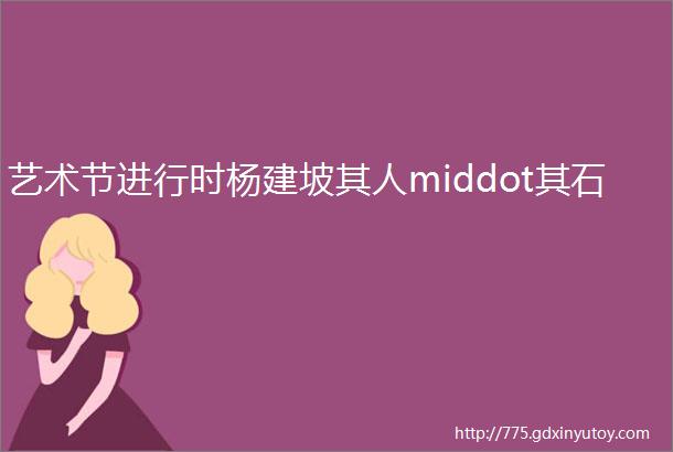 艺术节进行时杨建坡其人middot其石