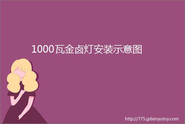 1000瓦金卤灯安装示意图