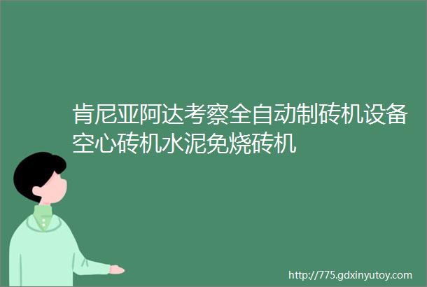 肯尼亚阿达考察全自动制砖机设备空心砖机水泥免烧砖机