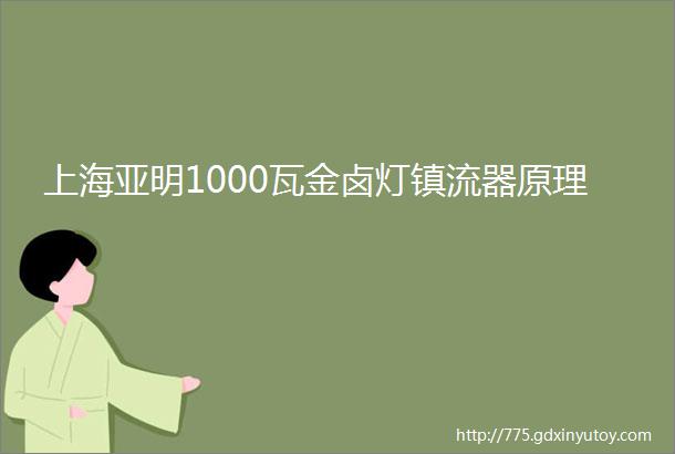 上海亚明1000瓦金卤灯镇流器原理