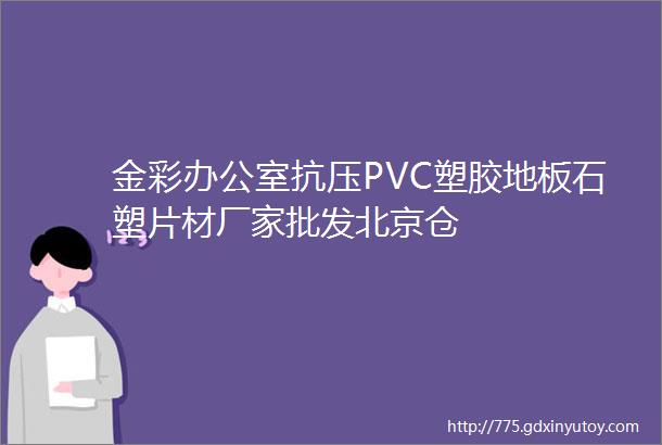 金彩办公室抗压PVC塑胶地板石塑片材厂家批发北京仓